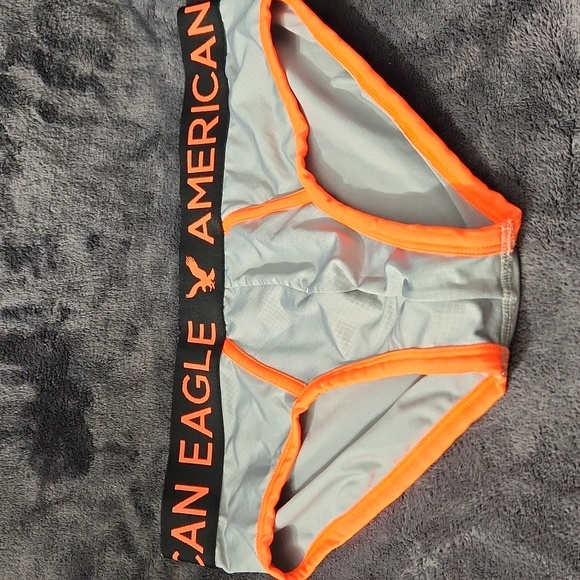 Other - RARE Vintage American Eagle Gray & Orange Microfiber Briefs - Medium